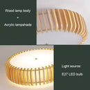 Axyaa Modern Wooden Ceiling Lights: Nordic Minimalist Chandelier for Living Room, Bedroom, Kitchen