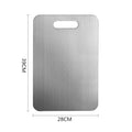 Axyaa Stainless Steel Kitchen Cutting Board for Chopping and Kneading, Double Sided Block