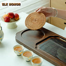 Axyaa Solid Wood Color Changing Tea Tray with Water Storage