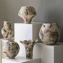 Axyaa Handcrafted Ceramic Vase: Wabi-Sabi Modern Art Sculpture for Flower Arrangement