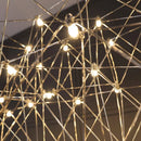 Axyaa Luxury Gold/Silver Starry Chandelier for Living, Bedroom, Dining Room