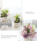 Ceramic Vase for Home Decor - Axyaa Desktop Ornament & Flower Pot