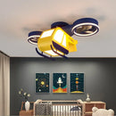 Axyaa Cartoon Helicopter Ceiling Fan LED Light for Children's Room