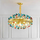 Axyaa Colorful Crystal Chandelier Modern Luxury Living Room Pendant Lamp