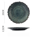 Axyaa Flower Shaped Ceramic Plate - Creative Tableware for Pasta, Dessert, and Fruit Salad