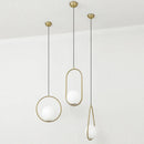 Axyaa Glass Ball Pendant Lamp: Modern Dining Room Hanging Light in Gold