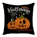 Axyaa Halloween Linen Pillowcase Set, Ghost & Witch Print Throw Pillow Cover
