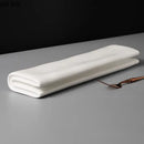 Axyaa Ceramic Folding Long Plate for Sushi, Desserts, Snacks - Solid Color Specialty Tableware
