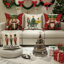 Nutcracker Pillowcase by Axyaa: Festive Christmas Room Decor & Sofa Cushion Cover