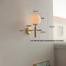 Axyaa Nordic LED Wall Lamp with Pull Chain Switch & Moon Lampshade
