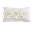 Axyaa Velvet Pink White 3D Chrysanthemum Throw Pillow Bouquet Model