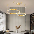 Axyaa Modern Circular Ring Pendant Light for Minimalist Living Room