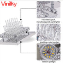 Axyaa Crystal LED Ceiling Chandelier for Kitchen Living Room Chrome Lighting