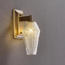 Axyaa Modern Brass Glass Wall Sconce G9 Bulb Gold Copper