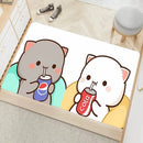 Axyaa Cute Peach Mochi Print Entrance Door Mat - Kawaii Room Decoration