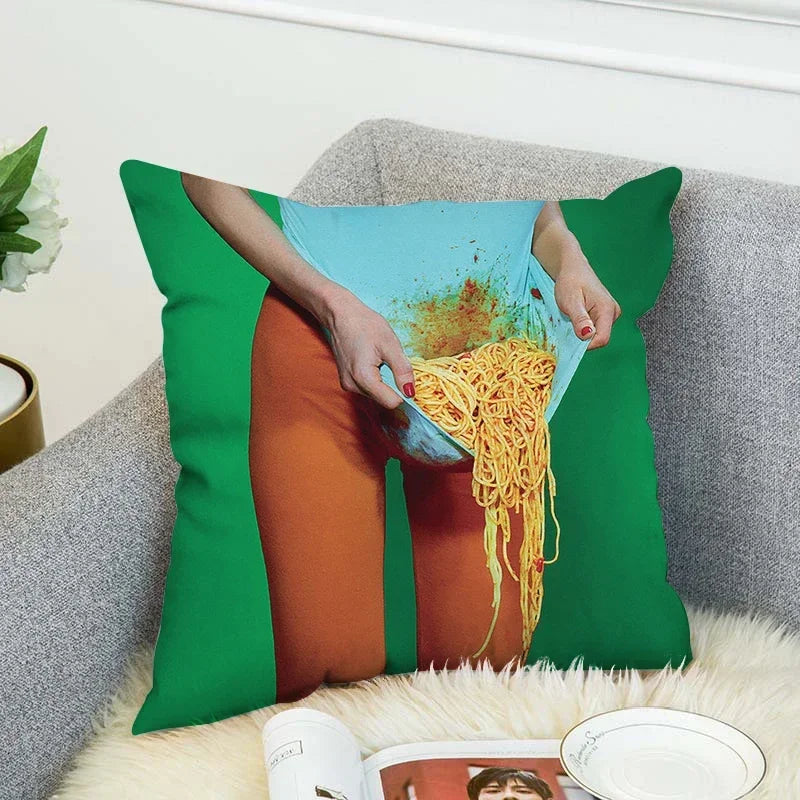 Axyaa Toiletpaper Body Pillow Cover 40x40 Decorative Cushion Case for Bed and Sofa
