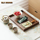 Axyaa Wooden Tea Tray Rectangular Snack Storage Tray for Afternoon Tea & Coffee