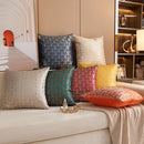 Axyaa Geometric Jacquard Square Cushion Cover 45x45 Polyester Throw Pillowcase