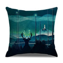 Axyaa Landscape Linen Pillowcase - Home Sofa Office Decoration - 45*45cm