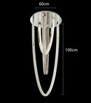 Axyaa Crystal Chandelier Stair Pendant Lamp Living Room Interior Lighting