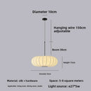 Axyaa Wabi-Sabi Silk Pumpkin Hanging Chandelier for Restaurant Tea Living Room Bedroom