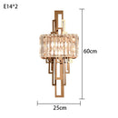 Axyaa Crystal Wall Lamp: Stainless Steel Luxury Lighting for Living Room, Bedroom, Hotel, Aisle