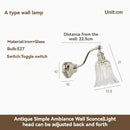 Nordic Glass Lampshade Wall Lamp Axyaa for Bedroom Living Room Study Hotel Decor