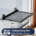 Axyaa Wall Mounted Retractable Clothes Drying Rack Shelf