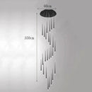 Axyaa Modern Ring Stairs Pendant Light Chandeliers for Living Room and Dining Room