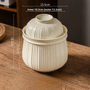 Axyaa Large Ceramic Kimchi Jar with Lid and Sealed Storage