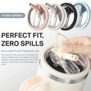 Axyaa 40oz Tumbler Leak-Proof Lid with Straw, Spill-Proof Flip Cover for Coffee Cups