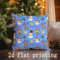 Axyaa Merry Christmas Pillow Covers for Sofa, Bedroom, Car - Rectangular Cushion Cover