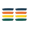 Axyaa Snack Plate Set for Home, Camping, Weddings - Reusable & Durable - 4/8/12pcs