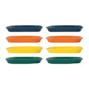 Axyaa Snack Plate Set for Home, Camping, Weddings - Reusable & Durable - 4/8/12pcs