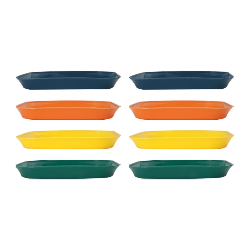 Axyaa Snack Plate Set for Home, Camping, Weddings - Reusable & Durable - 4/8/12pcs