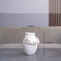 Axyaa Geometric Chain Ceramic Vase: Stylish Handcrafted Room Decor & Flower Holder