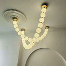 Axyaa White Ball LED Pendant Light Chandelier for Stylish Indoor Decor
