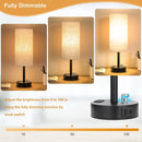 Axyaa Dimmable LED Desk Lamp with USB A+C Port, Rechargeable Reading Light for Bedroom