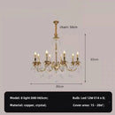 Axyaa Crystal Chandelier LED Hanging Lamp for Luxury Living Room Decor