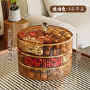 Axyaa Multi-Layer Rotating Fruit Tray with Dividers for Home Living Room