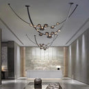 Axyaa Salon Chandelier Pendant Lights Dining Room Ceiling Lamps Home Decor Fancy Indoor Lighting