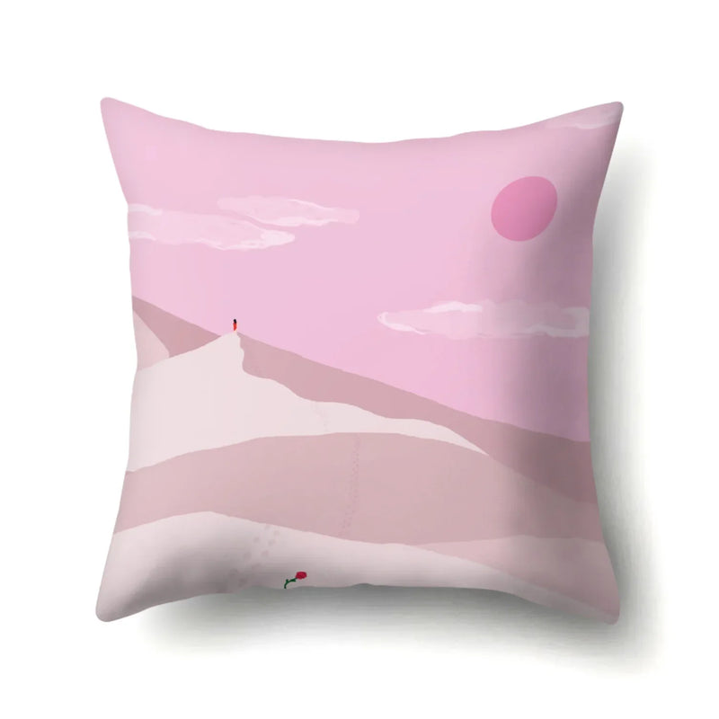Axyaa Cartoon Abstract Scene Cushion Cover 45x45cm