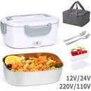 Axyaa Electric Lunch Box Stainless Steel Food Warmer 220V 110V 12V 24V EU US Plug