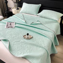 Axyaa Embroidered Summer Quilt: Lightweight Cooling Bedspread Duvet for Comfort and Style