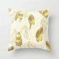 Axyaa Rose Gold Pink Palm Pillowcase 45x45cm Tropical Plants Cushion Cover