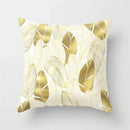Axyaa Rose Gold Pink Palm Pillowcase 45x45cm Tropical Plants Cushion Cover