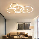 Axyaa Dimmable Modern LED Chandelier in White/Black/Gold for Living, Bedroom, Study Room