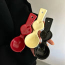Axyaa Kawaii Hearts Soup Spoon: Cute Hand-Painted Ceramic Tableware