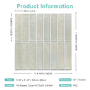 Axyaa Self-adhesive Green 3D Bathroom Tile Stickers, 10pcs Water/Mold Resistant 30x30cm