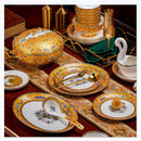 Axya Golden Palace Bone Dinnerware Set for Kitchen